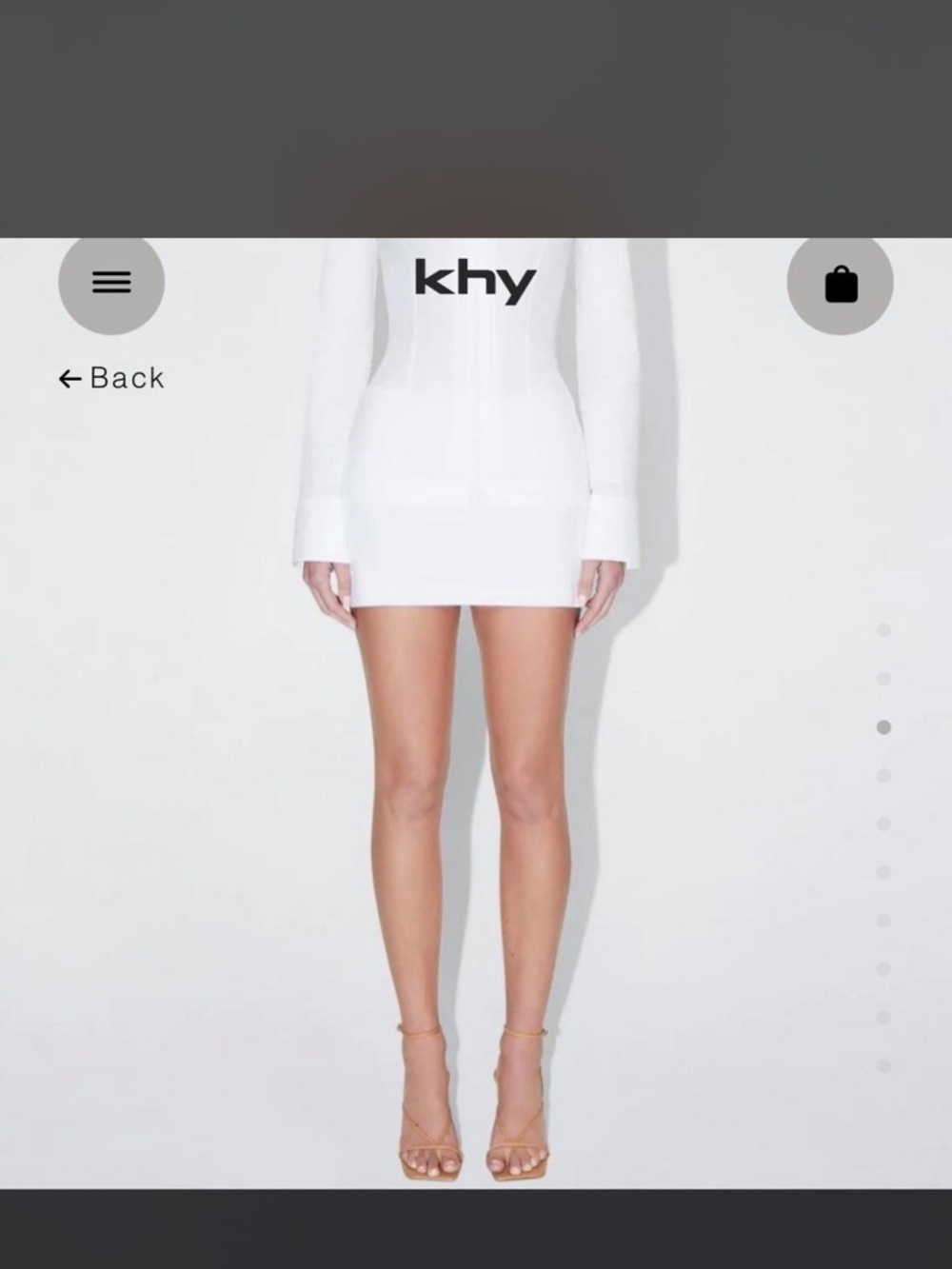KHY White Mini Skirt - Clean Structured Silhouette